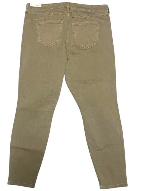 Somethinguluv3 Liverpool Piper Hugger ankle skinny jeans in biscuit tan cotton blend with back pocket detail