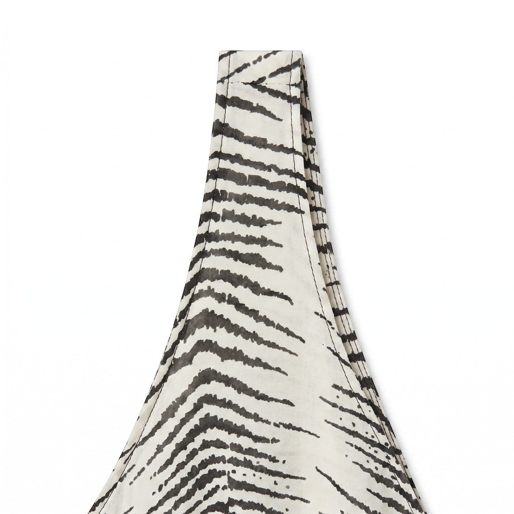 Somethinguluv3 sleeveless tank top featuring a black and white abstract tiger print on lightweight fabric