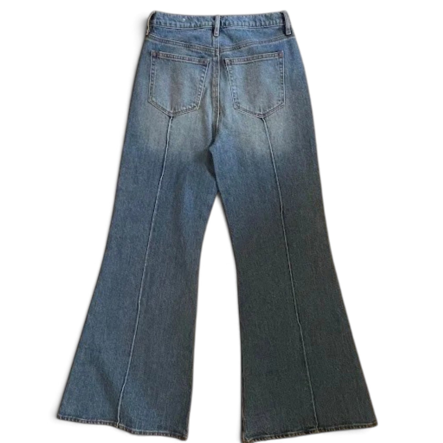 Loft Super Flare Pintuck Front Jeans Size 2