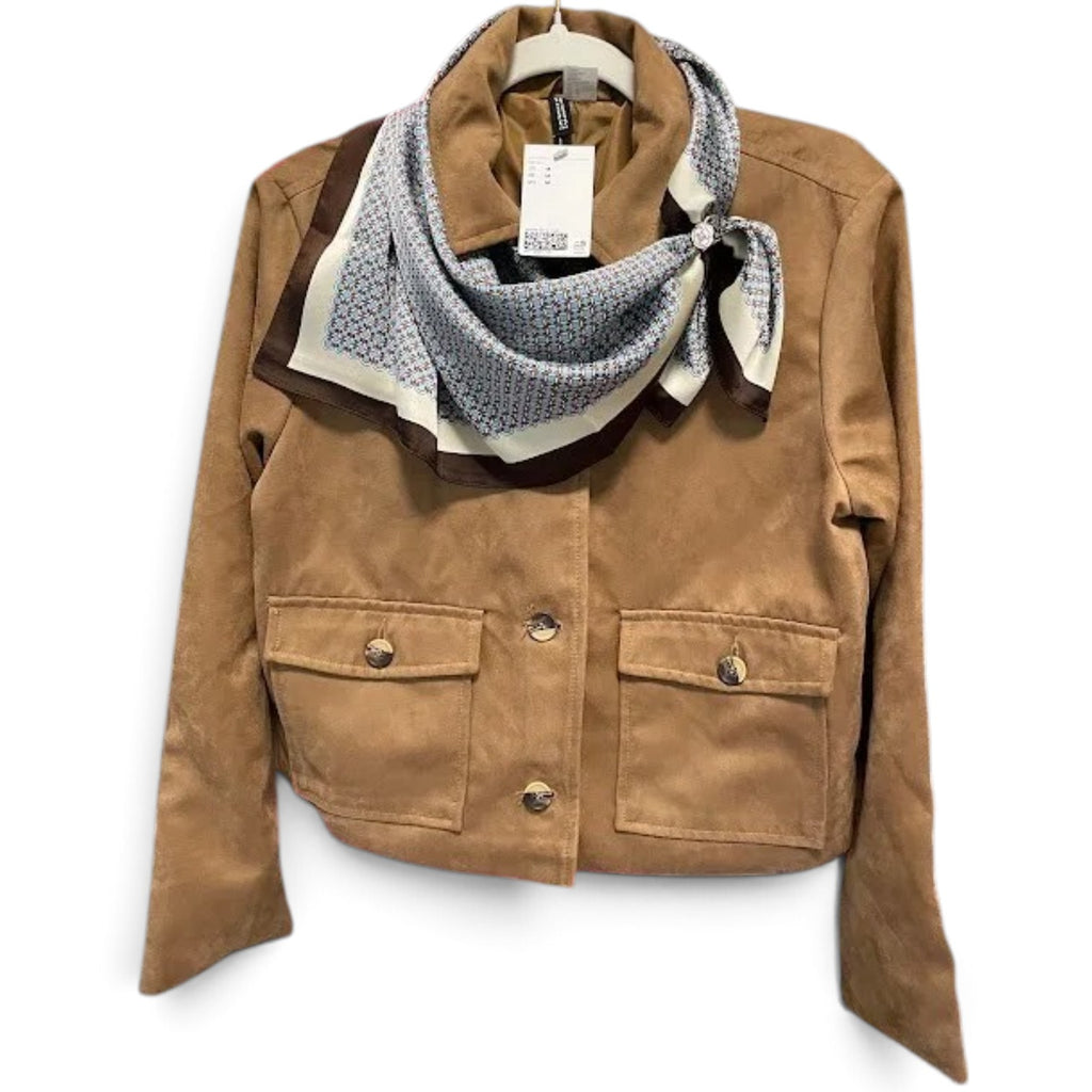 Divided Faux Suede Cropped Jacket